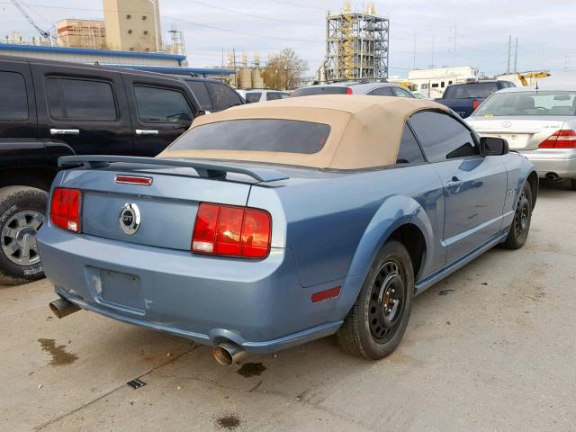 1ZVFT85H075334697 - 2007 FORD MUSTANG GT BLUE photo 4