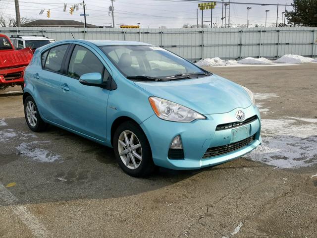 JTDKDTB32C1030105 - 2012 TOYOTA PRIUS C BLUE photo 1