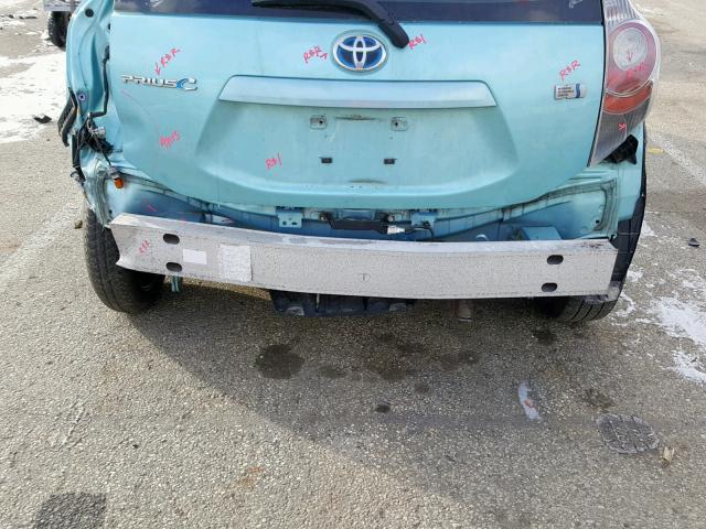 JTDKDTB32C1030105 - 2012 TOYOTA PRIUS C BLUE photo 9