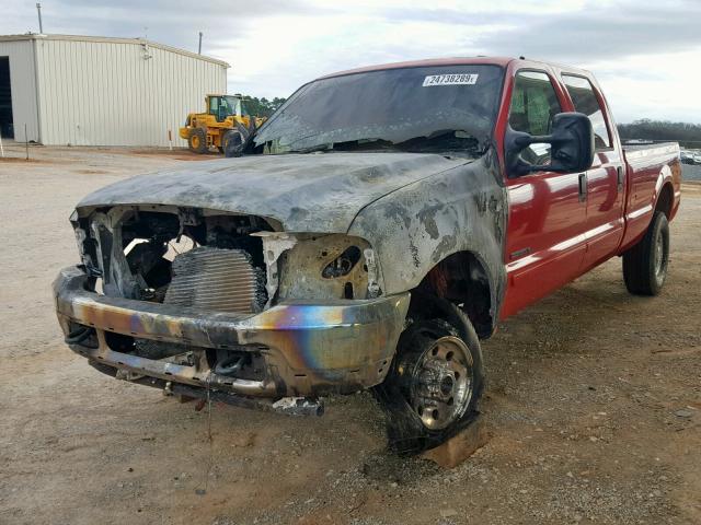 1FTSW31F62EB52754 - 2002 FORD F350 SRW S RED photo 2