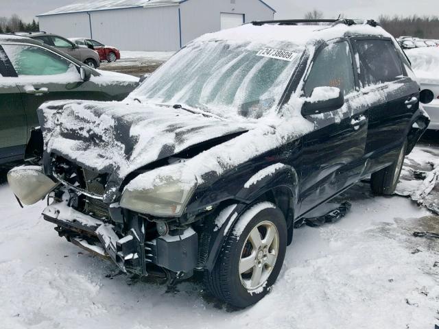 KM8JM12B26U277369 - 2006 HYUNDAI TUCSON GL BLACK photo 2