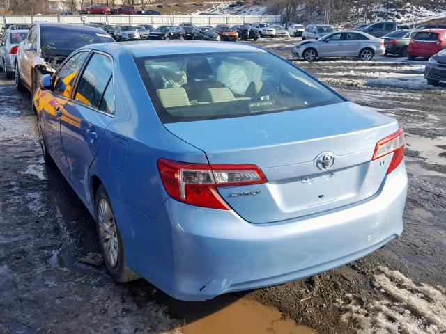 4T4BF1FK8DR335898 - 2013 TOYOTA CAMRY L BLUE photo 3