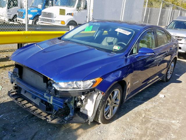 3FA6P0RU1FR157840 - 2015 FORD FUSION TIT BLUE photo 2