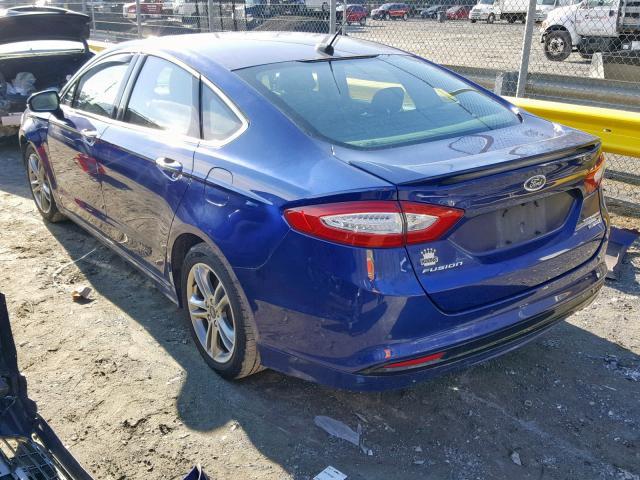 3FA6P0RU1FR157840 - 2015 FORD FUSION TIT BLUE photo 3