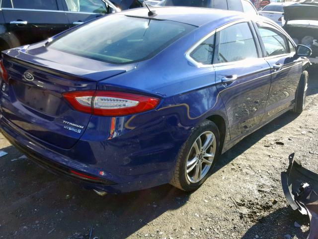 3FA6P0RU1FR157840 - 2015 FORD FUSION TIT BLUE photo 4