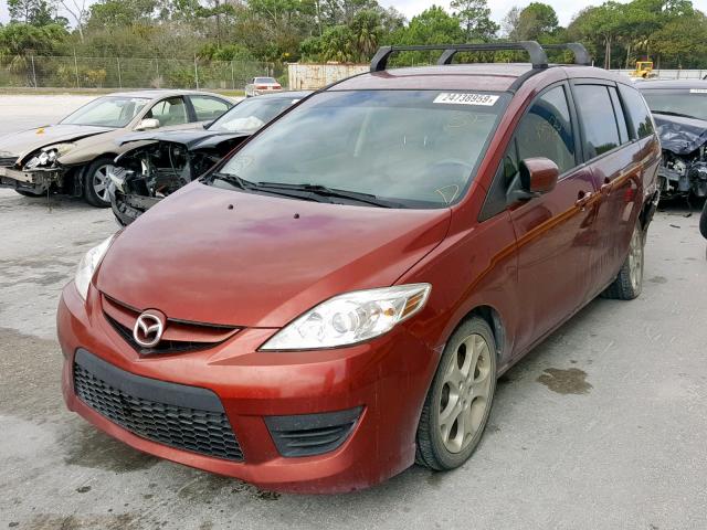 JM1CR2W31A0368964 - 2010 MAZDA 5 RED photo 2