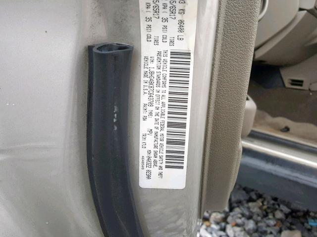 1J8HG48K87C643709 - 2007 JEEP COMMANDER SILVER photo 10