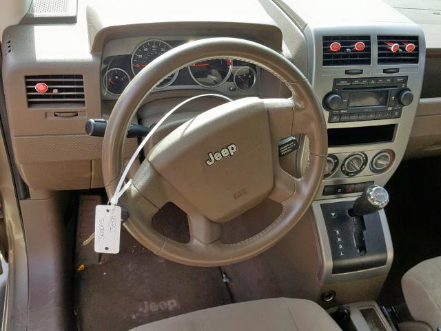 1J8FT47W77D181256 - 2007 JEEP COMPASS GOLD photo 10