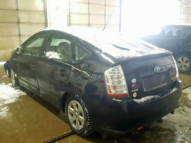 JTDKB20U987703665 - 2008 TOYOTA PRIUS BLACK photo 3
