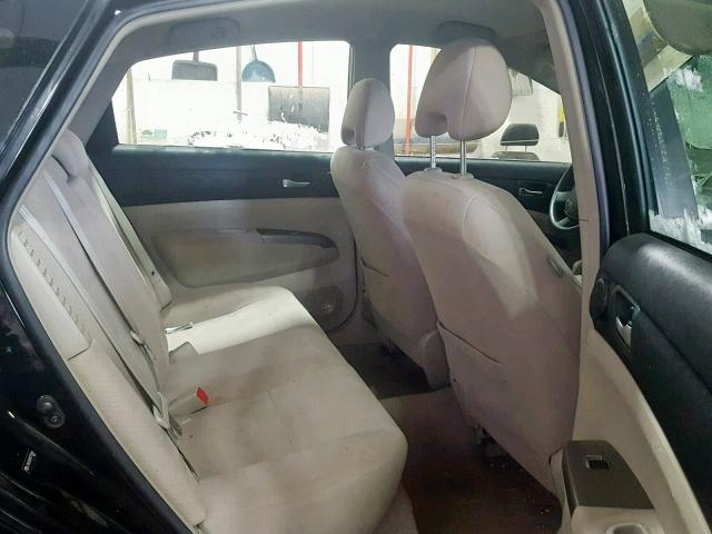 JTDKB20U987703665 - 2008 TOYOTA PRIUS BLACK photo 6
