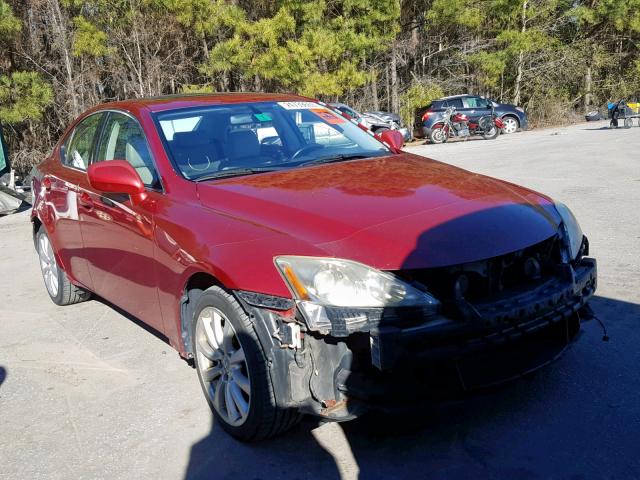 JTHCK262765000910 - 2006 LEXUS IS 250 RED photo 1