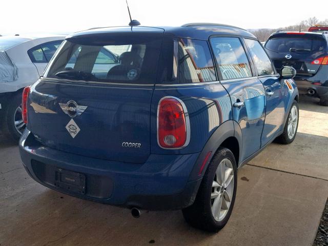 WMWZB3C55BWM00210 - 2011 MINI COOPER COU BLUE photo 4