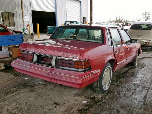 2G2AF51R6J9227475 - 1988 PONTIAC 6000 RED photo 4