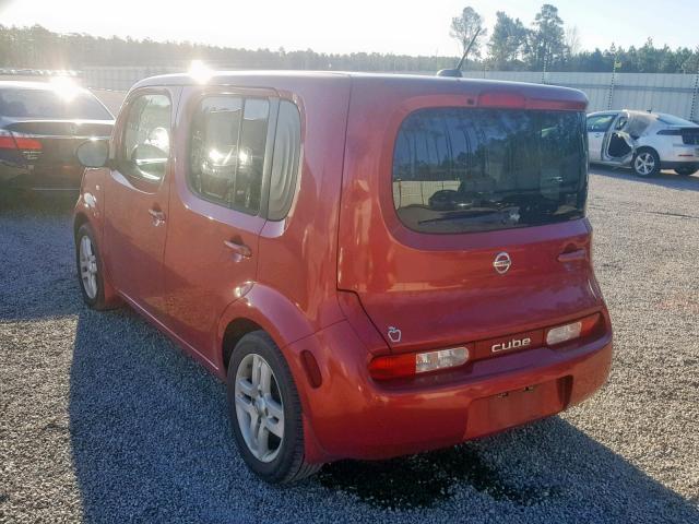 JN8AZ28R09T110250 - 2009 NISSAN CUBE BASE RED photo 3