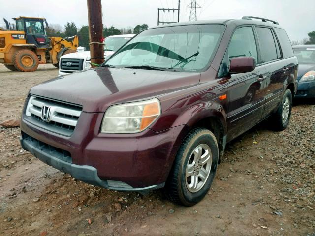 5FNYF18218B026150 - 2008 HONDA PILOT VP MAROON photo 2