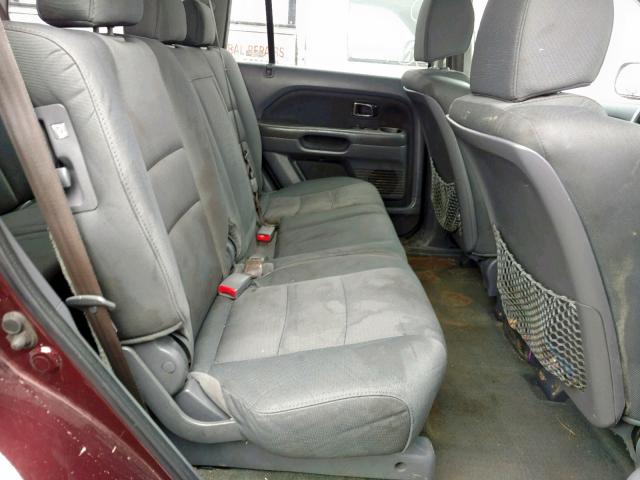 5FNYF18218B026150 - 2008 HONDA PILOT VP MAROON photo 6