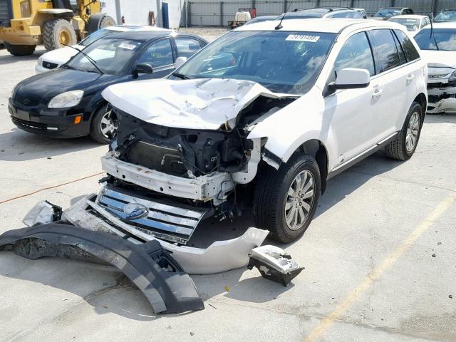 2FMDK3KC8ABA22327 - 2010 FORD EDGE LIMIT WHITE photo 2