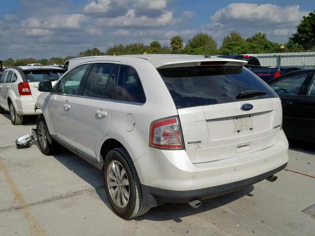 2FMDK3KC8ABA22327 - 2010 FORD EDGE LIMIT WHITE photo 3