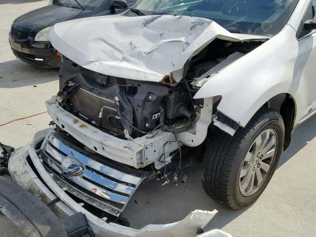 2FMDK3KC8ABA22327 - 2010 FORD EDGE LIMIT WHITE photo 9