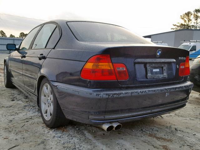 WBAAN37421ND47303 - 2001 BMW 325 I BLUE photo 3