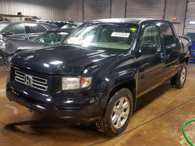 2HJYK16456H552428 - 2006 HONDA RIDGELINE BLACK photo 2