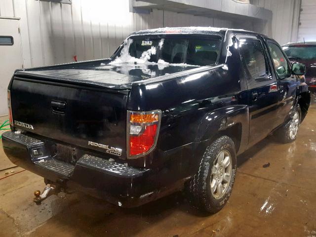 2HJYK16456H552428 - 2006 HONDA RIDGELINE BLACK photo 4