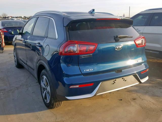 KNDCB3LC6K5218075 - 2019 KIA NIRO FE BLUE photo 3