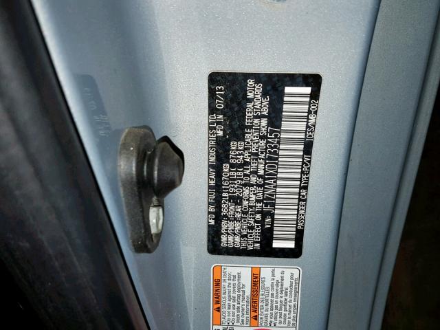 JF1ZNAA1XD1733457 - 2013 TOYOTA SCION FR-S SILVER photo 10