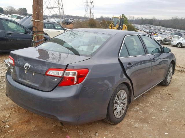 4T1BF1FK6DU226849 - 2013 TOYOTA CAMRY L GRAY photo 4