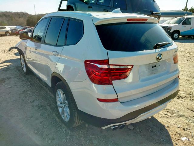 5UXWX9C54F0D55233 - 2015 BMW X3 XDRIVE2 WHITE photo 3