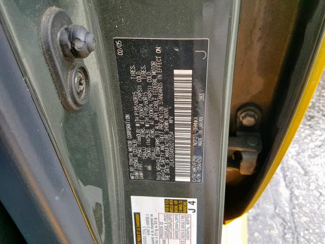 JTLKT334X50212254 - 2005 TOYOTA SCION XB Сары фото 10