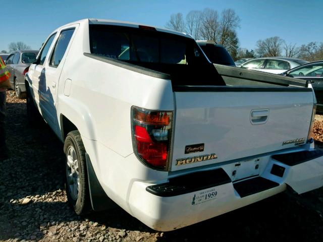 2HJYK16576H570941 - 2006 HONDA RIDGELINE WHITE photo 3