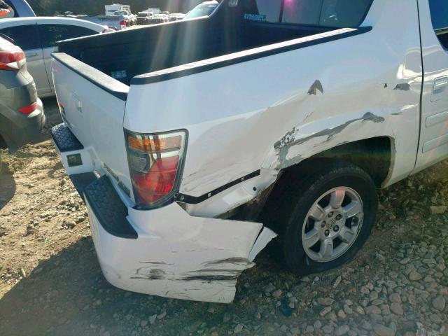 2HJYK16576H570941 - 2006 HONDA RIDGELINE WHITE photo 9