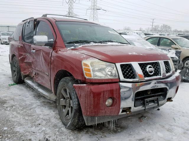 5N1AA08B65N708184 - 2005 NISSAN ARMADA SE BURGUNDY photo 1