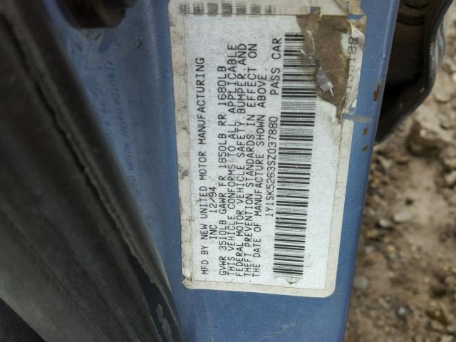 1Y1SK5263SZ037880 - 1995 GEO PRIZM BASE BLUE photo 10