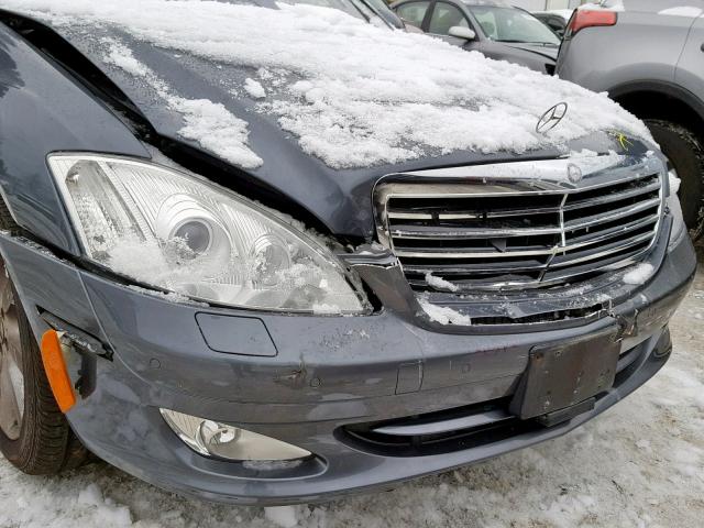 WDDNG71X17A081980 - 2007 MERCEDES-BENZ S 550 GRAY photo 9