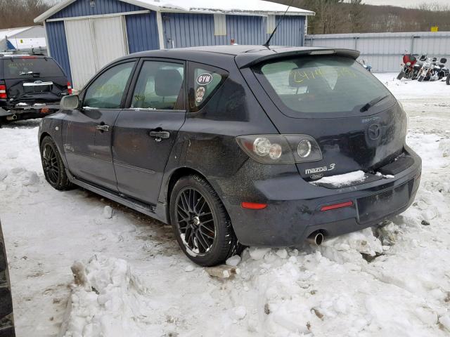 JM1BK344481852889 - 2008 MAZDA 3 HATCHBAC BLACK photo 3