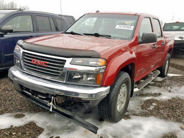 1GTDT136458142956 - 2005 GMC CANYON RED photo 2