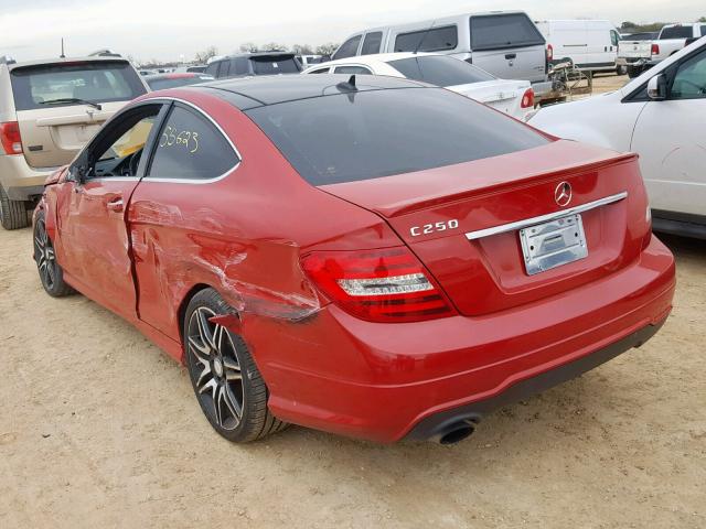 WDDGJ4HBXDF952022 - 2013 MERCEDES-BENZ C 250 RED photo 3