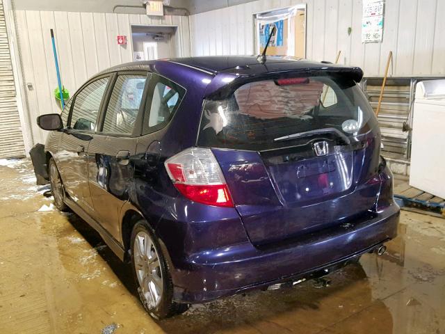 JHMGE88489S063563 - 2009 HONDA FIT SPORT PURPLE photo 3