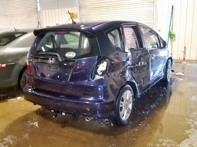 JHMGE88489S063563 - 2009 HONDA FIT SPORT PURPLE photo 4