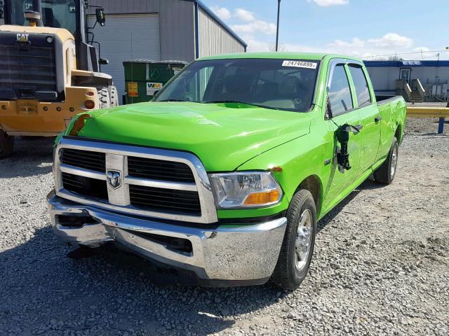 3D7TP2CT8AG114082 - 2010 DODGE RAM 2500 GREEN photo 2