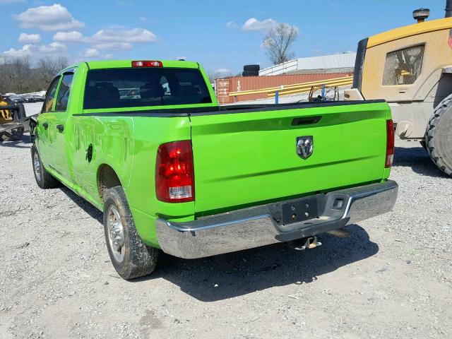 3D7TP2CT8AG114082 - 2010 DODGE RAM 2500 GREEN photo 3