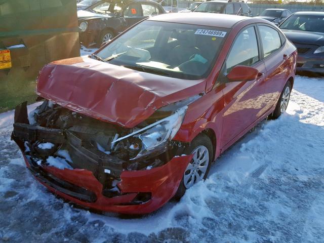 KMHCT4AE7HU236134 - 2017 HYUNDAI ACCENT SE RED photo 2