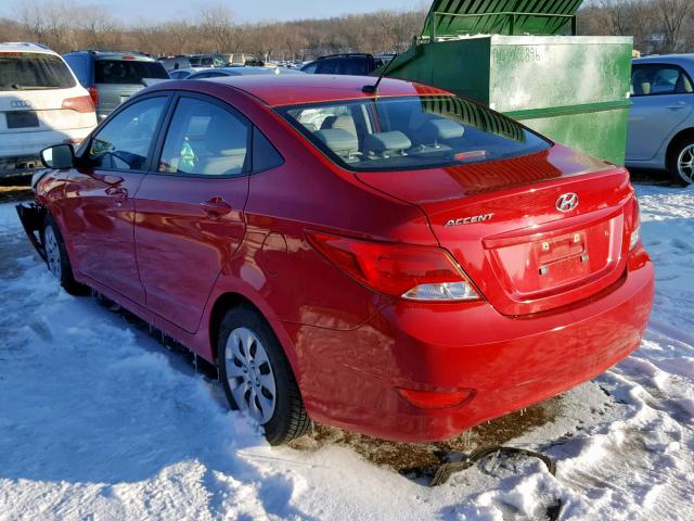 KMHCT4AE7HU236134 - 2017 HYUNDAI ACCENT SE RED photo 3