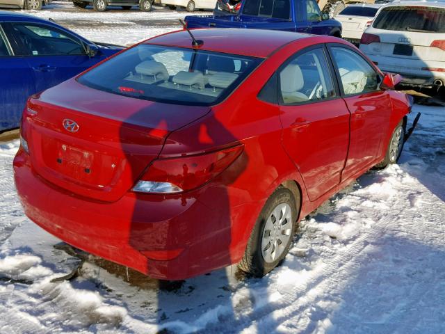 KMHCT4AE7HU236134 - 2017 HYUNDAI ACCENT SE RED photo 4