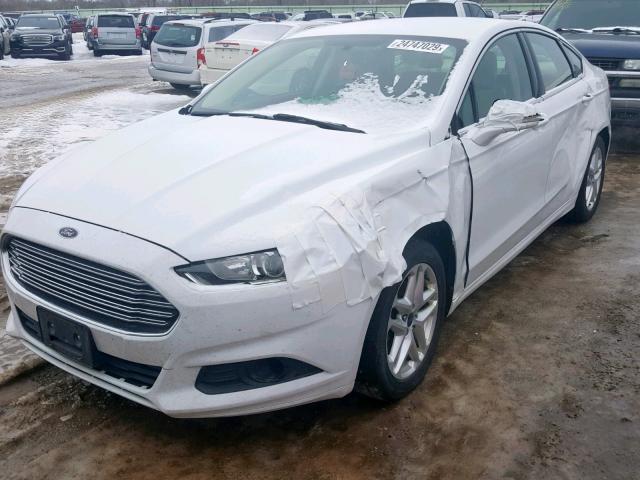 3FA6P0HR0DR304594 - 2013 FORD FUSION SE WHITE photo 2