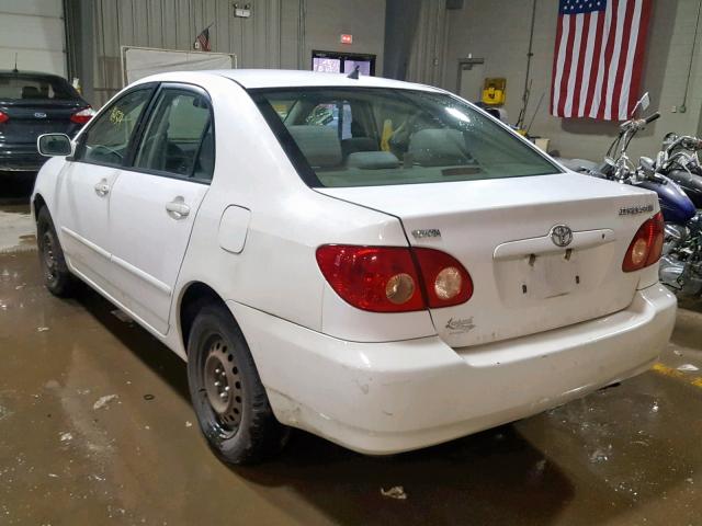 2T1BR32E65C554049 - 2005 TOYOTA COROLLA CE WHITE photo 3