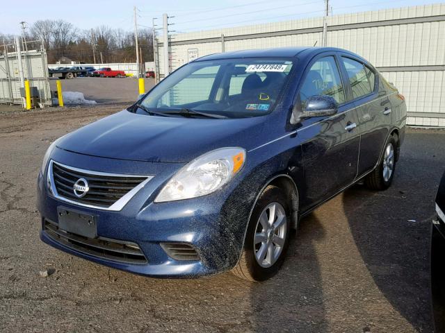 3N1CN7AP8DL844754 - 2013 NISSAN VERSA S BLUE photo 2