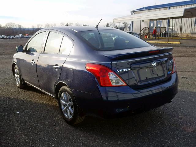 3N1CN7AP8DL844754 - 2013 NISSAN VERSA S BLUE photo 3